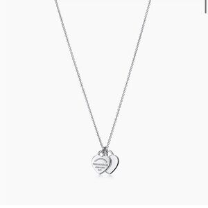 Tiffany Double Heart Tag Pendant
in Silver, Mini